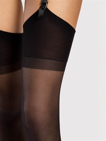 Stockings - Fiore - Infini - Klassisches Design - 15 den - Schwarz