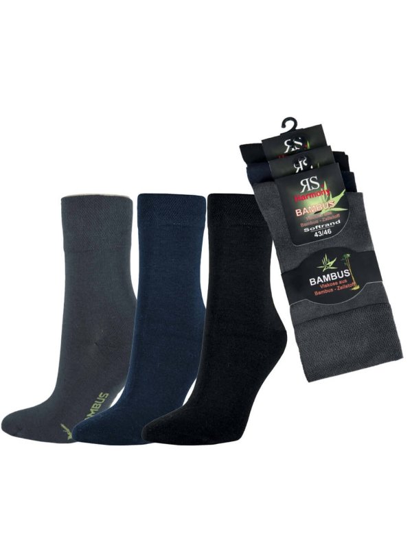 Bambussocken - Unisex- 3 Farben - 3er-Pack